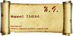 Wappel Ildikó névjegykártya